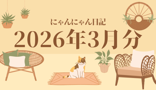 【にゃんにゃん日記】2026年3月分